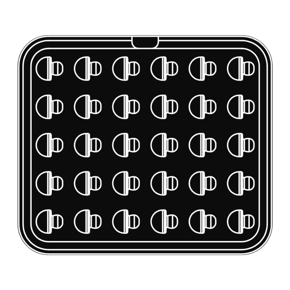 Pavoni Cookmatic PIASTRA-Y Mushroom Plates, 30 Cavities image 2