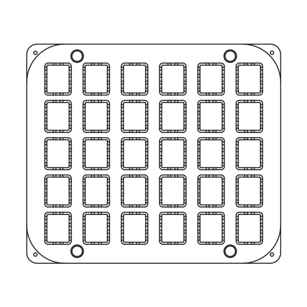 Pavoni Cookmatic PIASTRACHOUX02 Cylinder Plates, 30 Cavities image 3