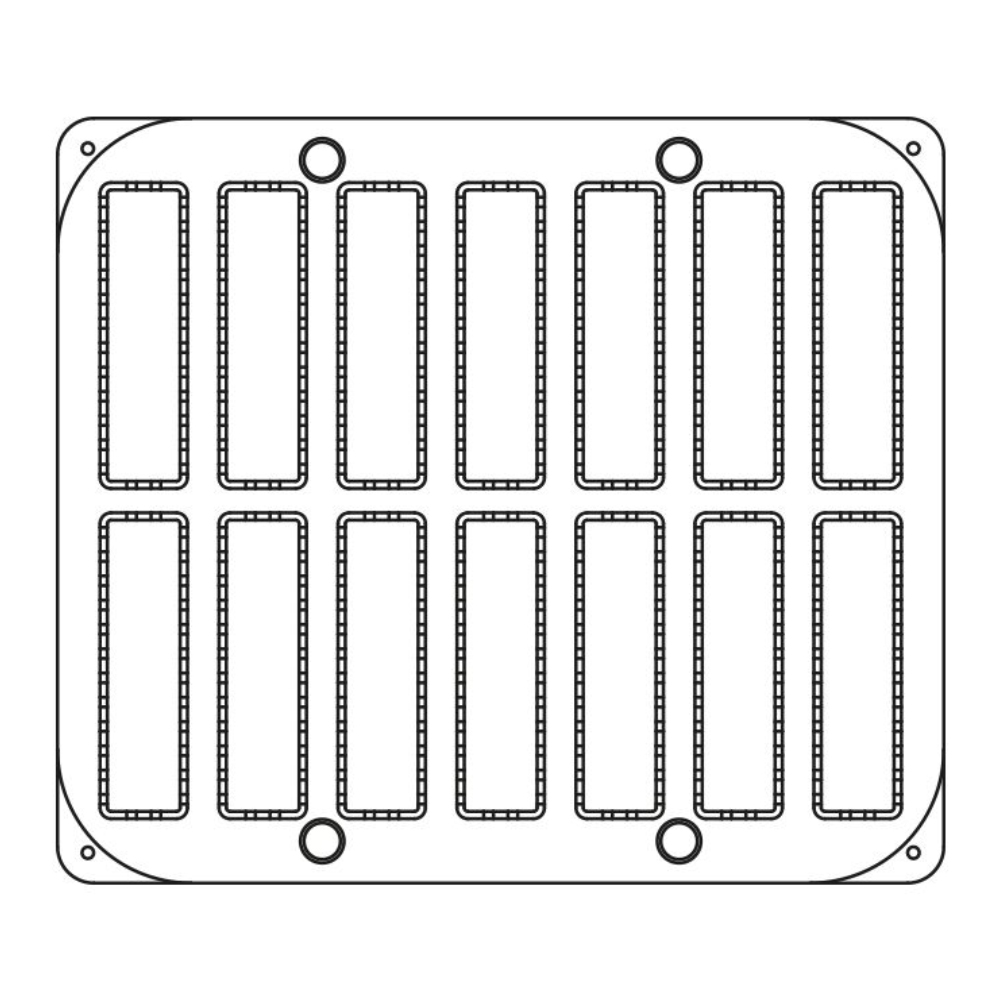 Pavoni Cookmatic PIASTRACHOUX03 Rectangular Plates, 14 Cavities image 3