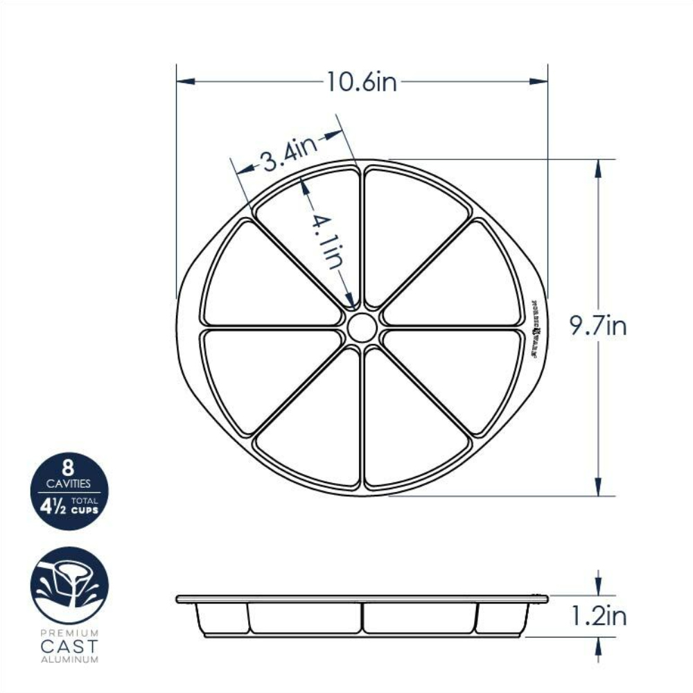 Nordic Ware Scone & Cornbread Pan, 8 Cavities image 6