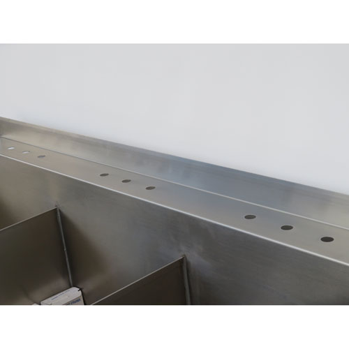 Custom Stainless 3 Compartment Sink, 70" Wide, 22" X 22" X 16"D Per Comp. image 2
