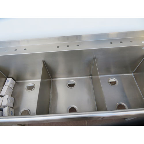 Custom Stainless 3 Compartment Sink, 70" Wide, 22" X 22" X 16"D Per Comp. image 3