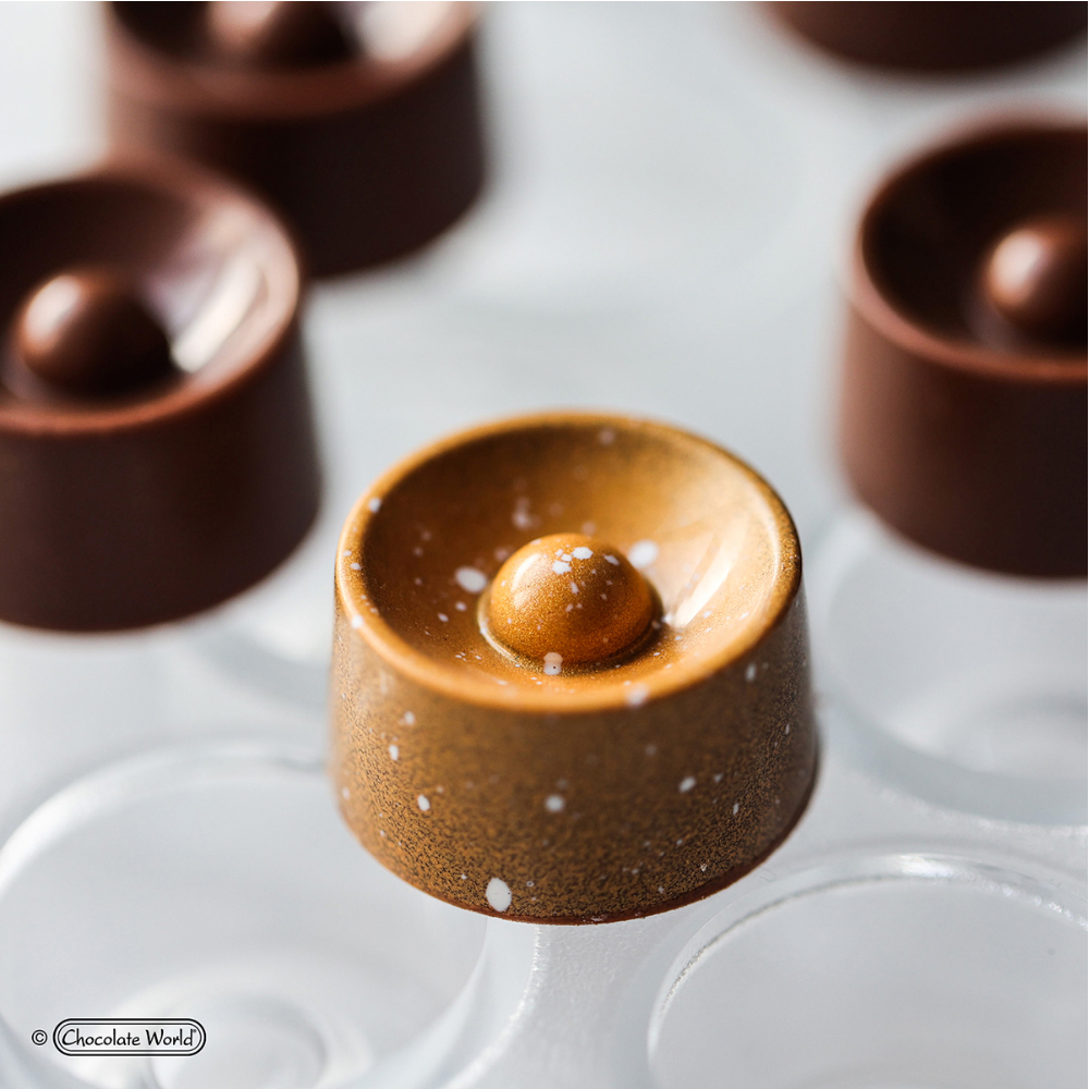 Chocolate World Polycarbonate Chocolate Mold, Round Praline with Ball, 21 Cavities image 4