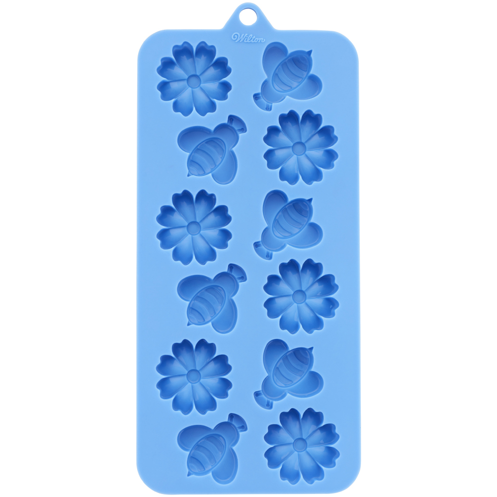 Wilton Daisies and Bumblebees Silicone Candy Mold, 12 Cavities
