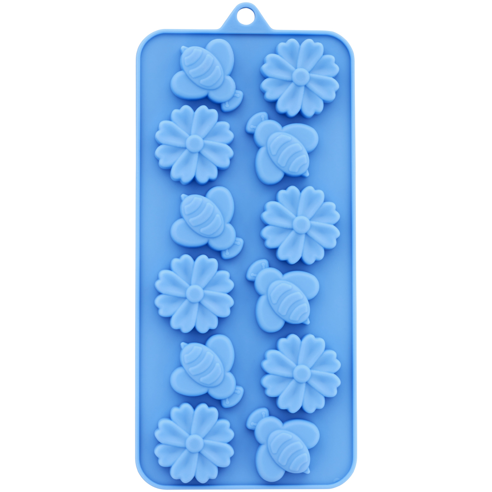 Wilton Daisies and Bumblebees Silicone Candy Mold, 12 Cavities