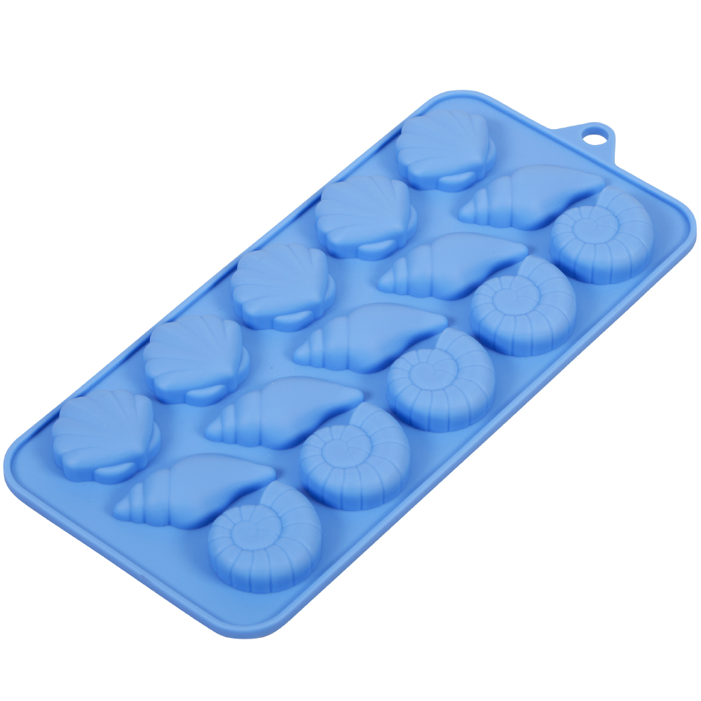 Wilton Seashell Silicone Candy Mold, 15 Cavities Chocolate Molds ...
