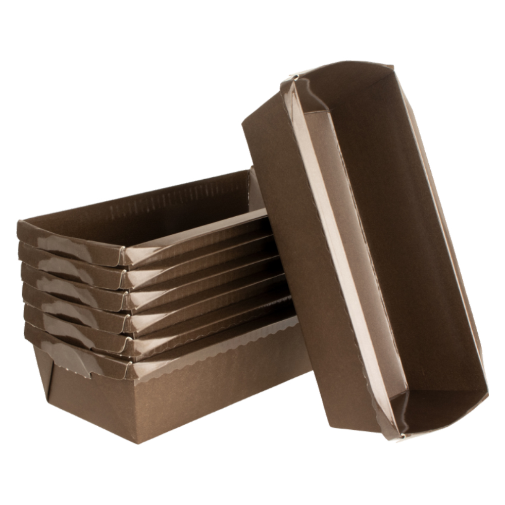 Novacart Optima Series Brown Disposable Loaf Baking Mold, 7" x 3-1/8" x 2-3/16" - Case of 270 image 2