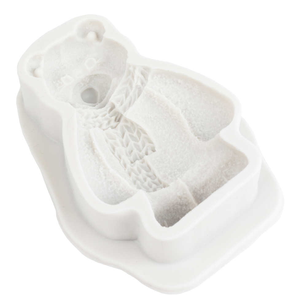 O'Creme Silicone Winter Teddy Bear Fondant Mold image 1