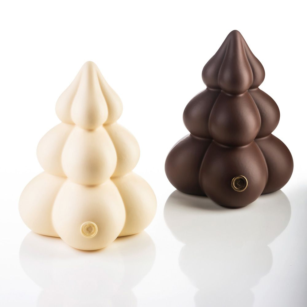 Pavoni KT206 Thermoformed Plastic Chocolate Mold, Blob Christmas Tree image 1