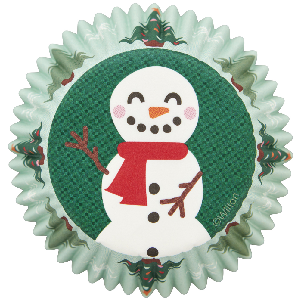 Wilton Happy Snowman Paper Cupcake Liner, Pack of 75 image 3