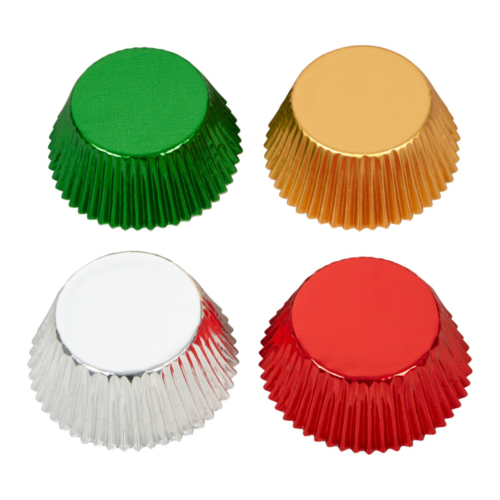 Wilton Green, Gold, Silver and Red Foil Christmas Cupcake Liners, Pack of 48 image 2