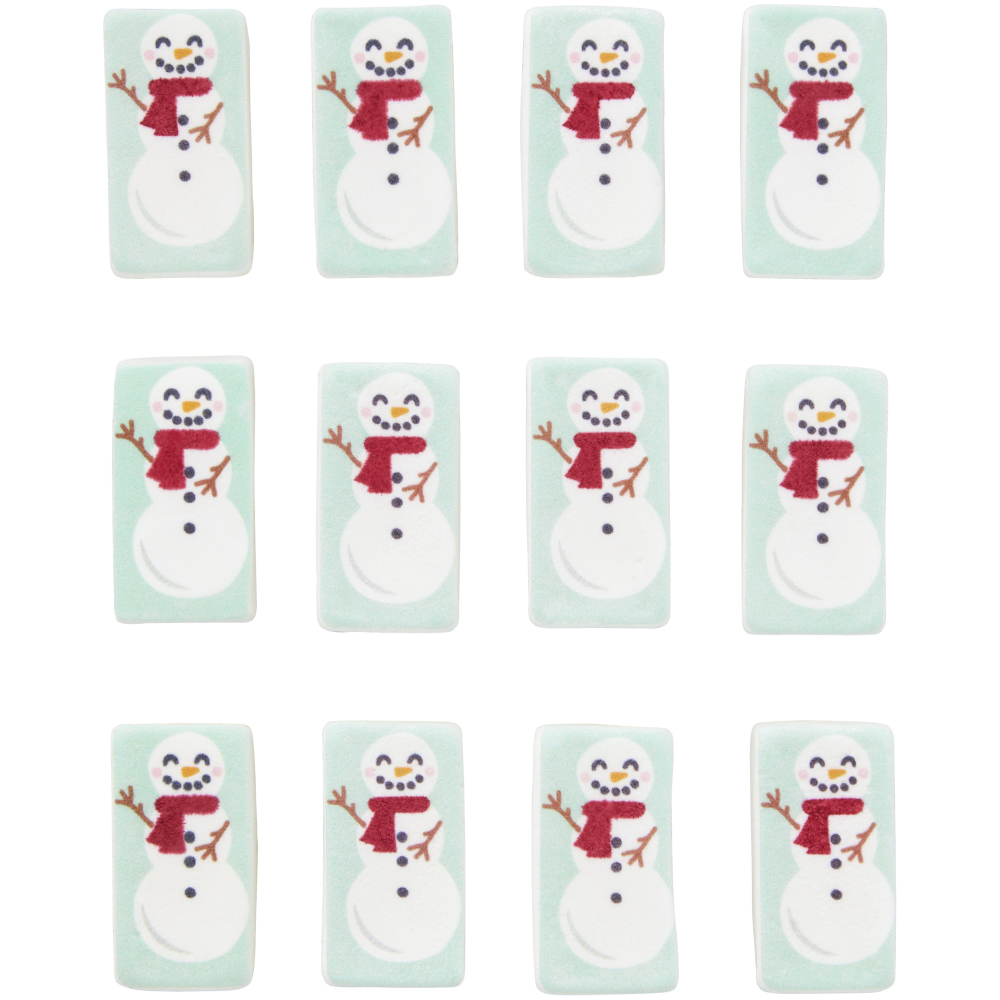 Wilton Marshmallow Edible Hot Cocoa Snowman Drink Toppers, Pack of 12 image 1