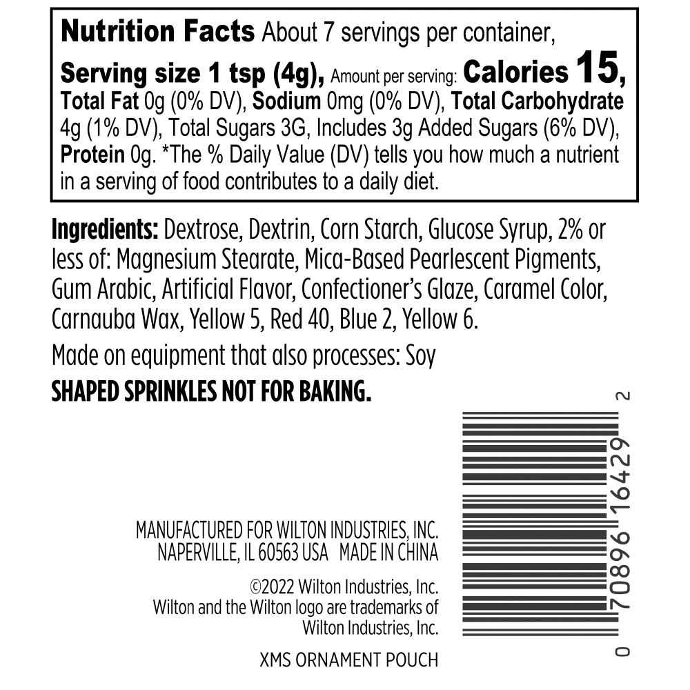 Wilton Christmas Snowflake Sprinkles, 0.9 oz. image 3