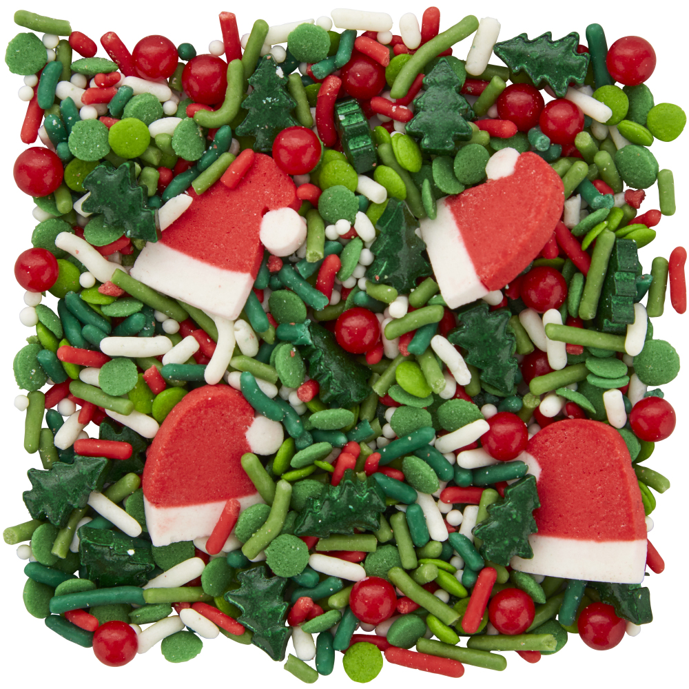 Wilton Santa Hat and Green Tree Sprinkle Mix, 3.8 oz. image 1