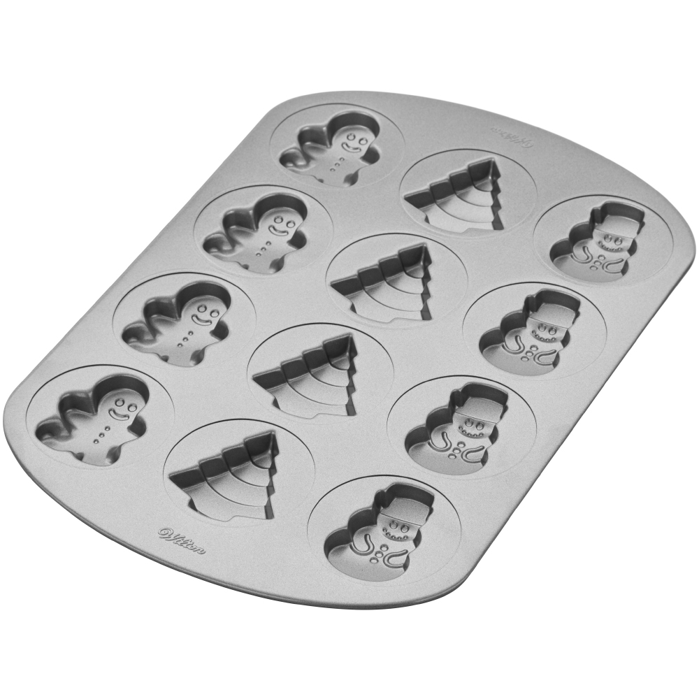 Wilton Non-Stick Christmas Cookie Pan, 12 Cavities image 2