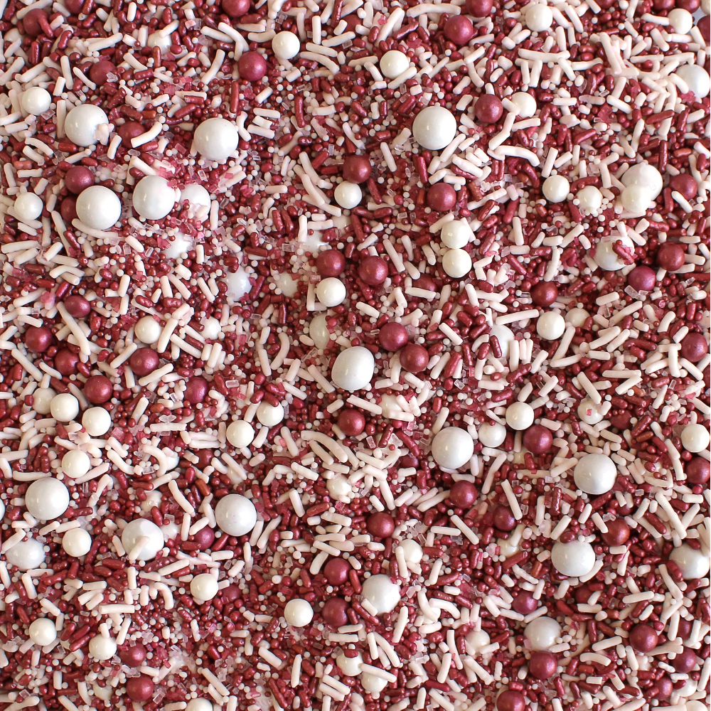Sprinkle Pop Maroon & White Sporty Sprinkle Mix, 4 oz. image 1
