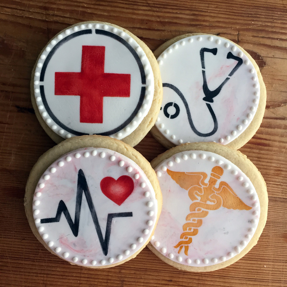 Designer Stencils Medical Symbols Cookie Stencils, 4-Piece Set image 2