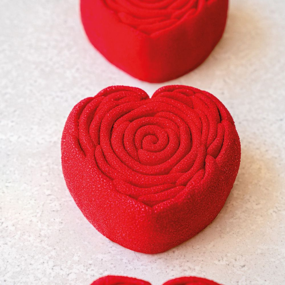 Pavoni Pavoflex PX4390 Je T'Aime Rose Heart Mold, 12 Cavities image 1