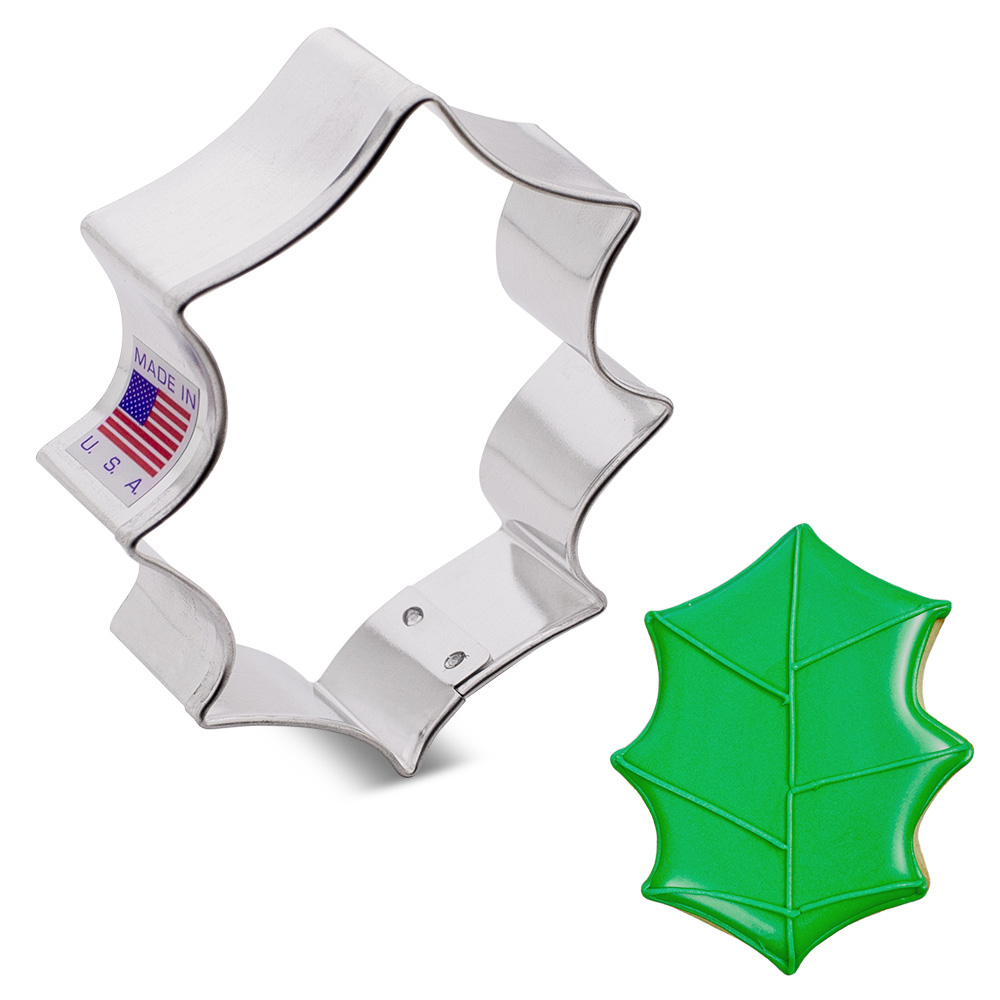 Ann Clark Holly Leaf Cookie Cutter, 3-1/8" image 1