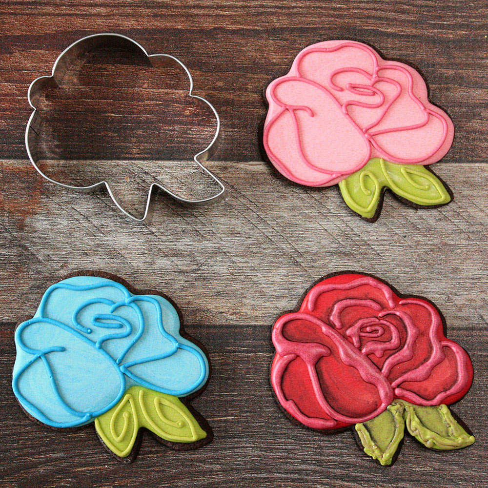 Ann Clark Lila Loa's Rose Cookie Cutter, 3" x 4" image 2