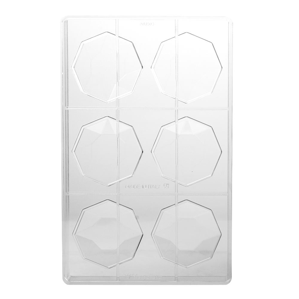 Martellato Polycarbonate Chocolate Mold, Egg Base, 6 Cavities image 1