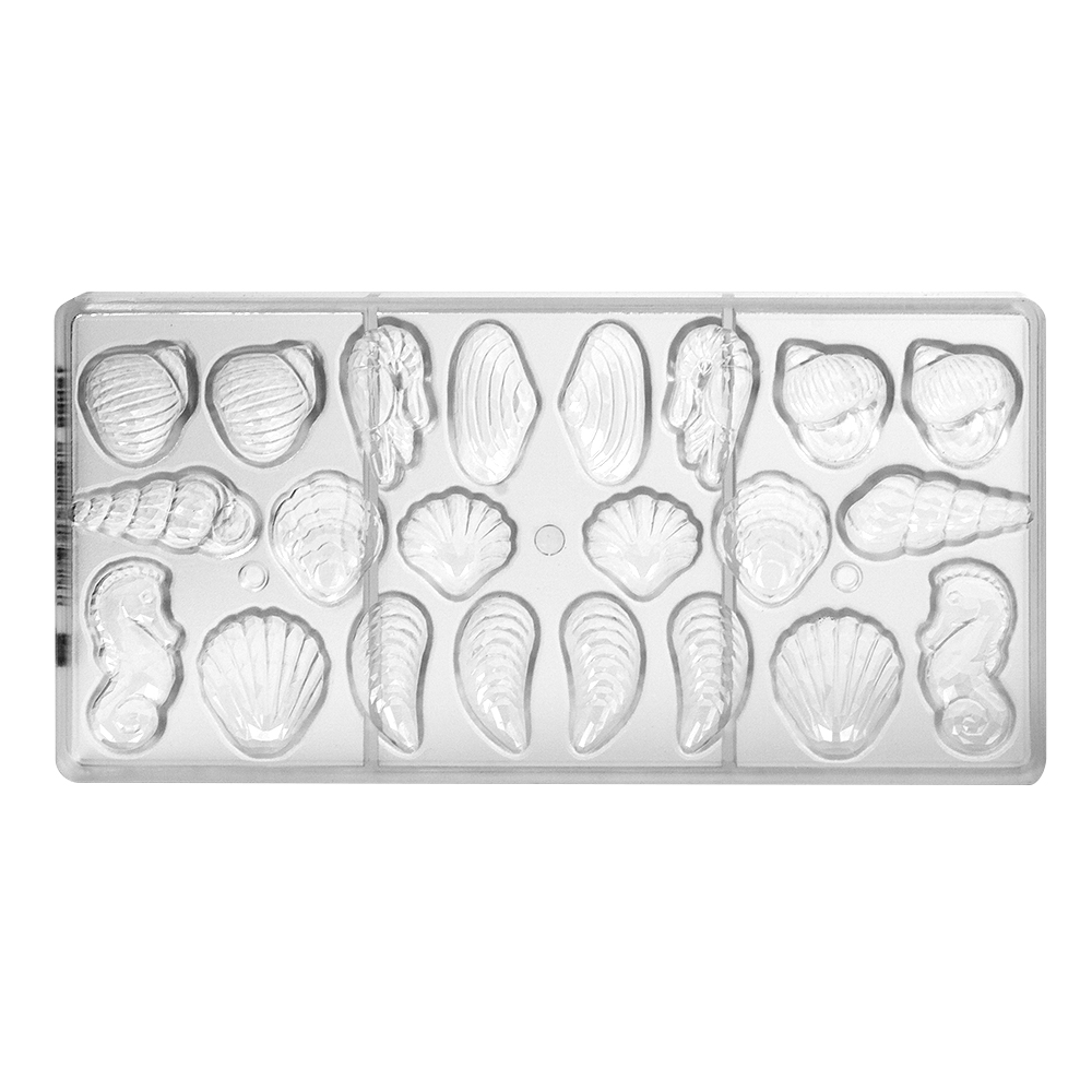 Chocolate World Polycarbonate Chocolate Mold, Shells & Sea Creatures, 22 Cavities image 2