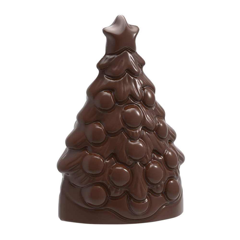 Chocolate World Polycarbonate Chocolate Mold, Christmas Tree, 4 Cavities image 1