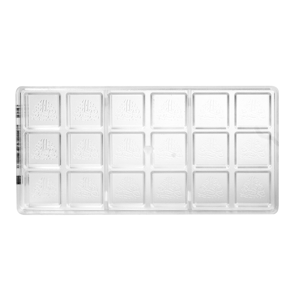 Chocolate World Polycarbonate Chocolate Mold, Eid Mubarak Cube, 18 Cavities image 1