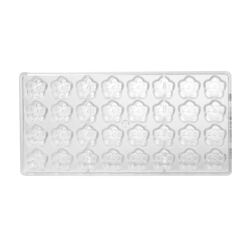 Chocolate World Polycarbonate Chocolate Mold, Small Violet, 32 Cavities image 1