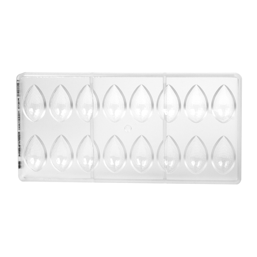Chocolate World Polycarbonate Chocolate Mold, Faceted Cocoa Bean, 16 Cavities image 1