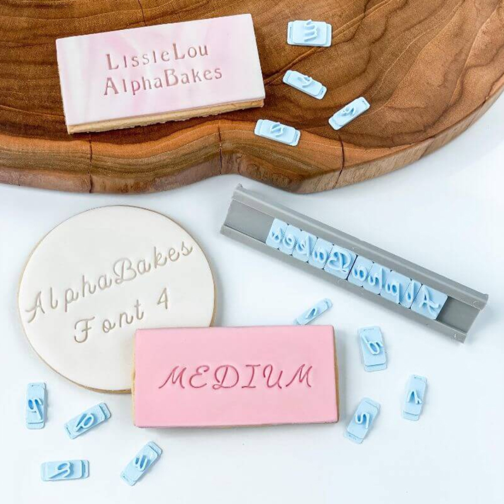 Lissie Lou Alpha Bakes Font 4 Uppercase Alphabet Stamp Tile Set image 1