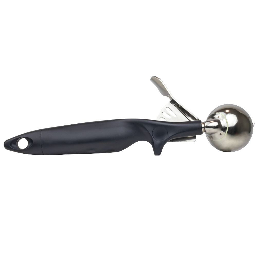 Stainless Steel Disher with Black Plastic Handle #30 image 1