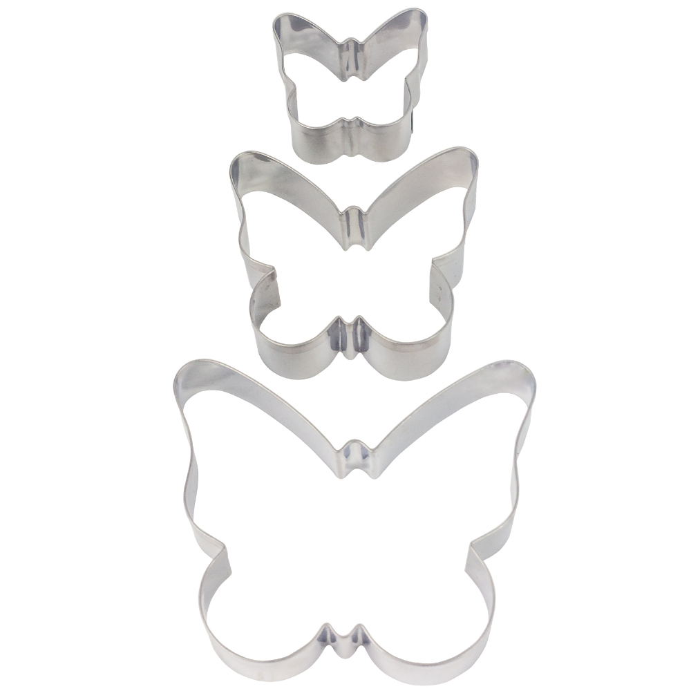 O'Creme Butterfly Cookie Cutters, Set of 3 image 1