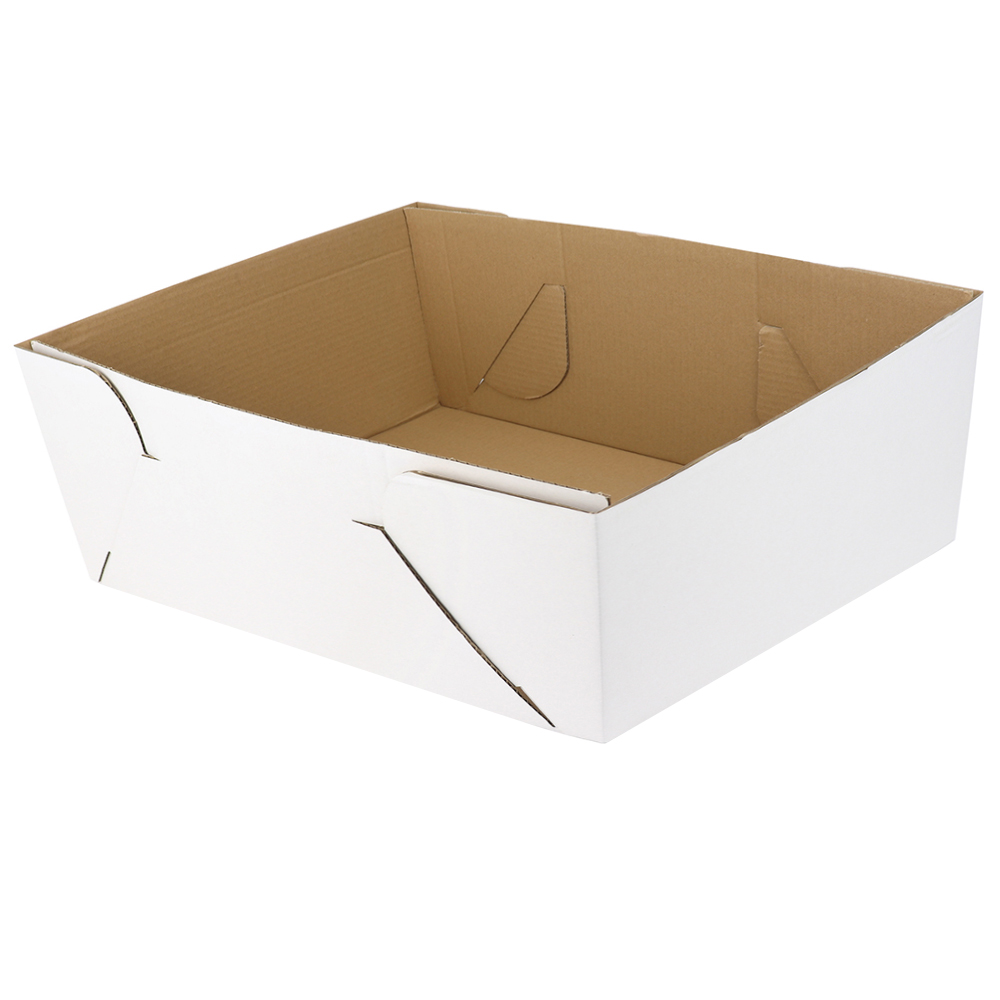 O'Creme White Half Size Cake Box with Window, 5" Deep - Pack of 5 image 2