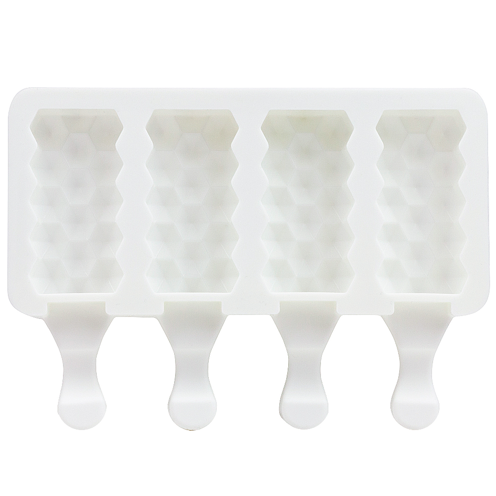 O'Creme Silicone Ice Cream Pop Mold, Hexagon, 4 Cavities image 1