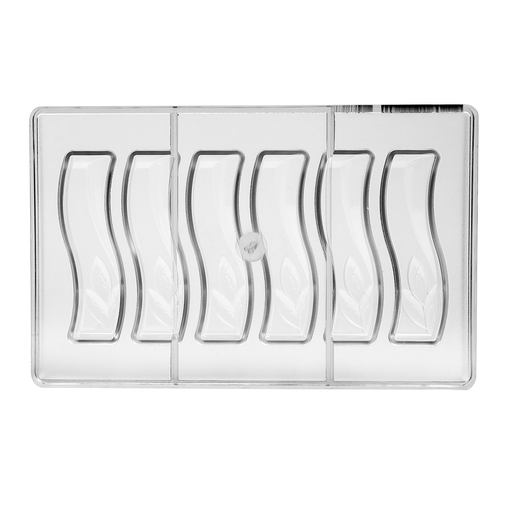 Greyas Polycarbonate Chocolate Mold, Wavy Rectangle by Luis Amado, 6 Cavities image 6