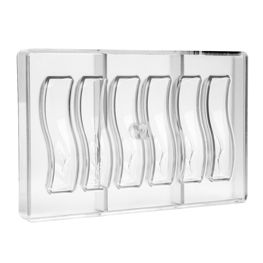 Greyas Polycarbonate Chocolate Mold, Wavy Rectangle by Luis Amado, 6 Cavities image 7