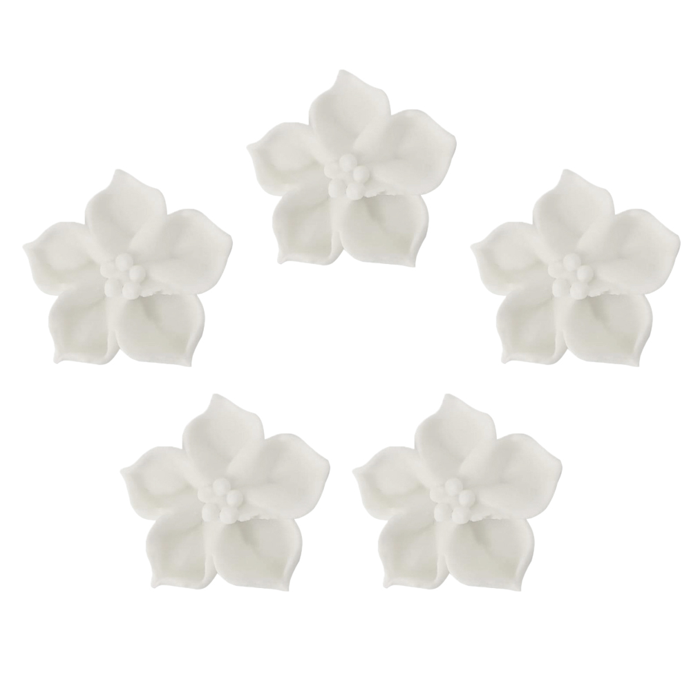 O'Creme White Royal Icing Drop Flower, Set of 16 image 1