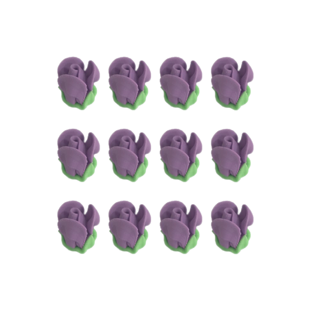 O'Creme Lavender Royal Icing Rosebuds, Set of 12 image 1