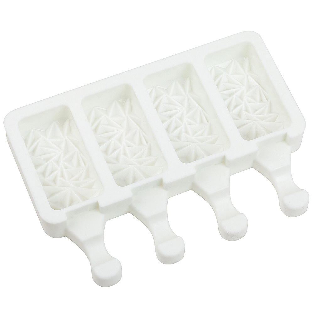 O'Creme Silicone Ice Cream Pop Mold, Abstract, 4 Cavities image 2