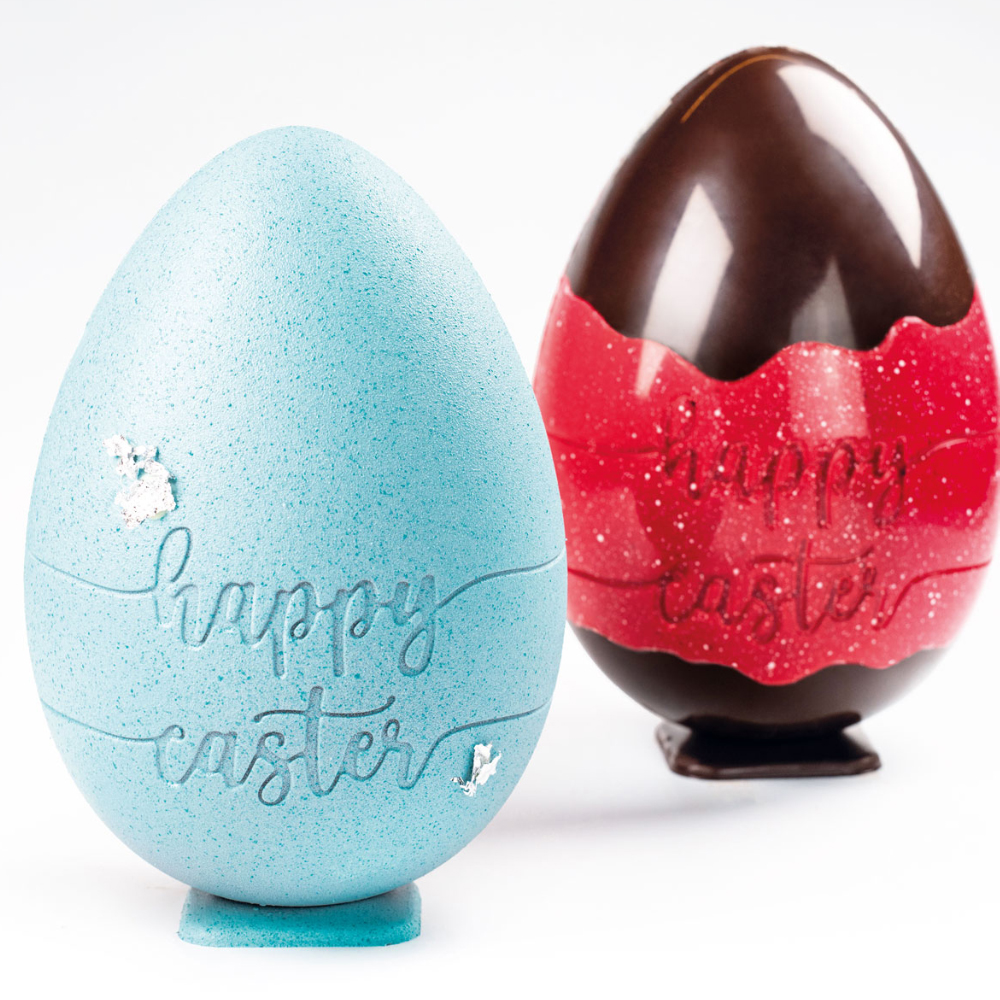 Martellato Polycarbonate 3D Magnetic Chocolate Mold, Happy Easter Egg image 1
