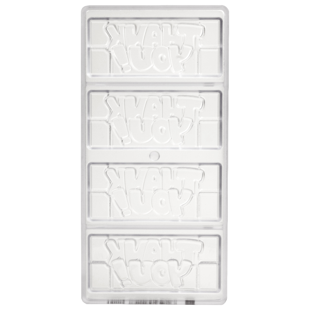 Chocolate World Clear Polycarbonate Chocolate Mold, Thank You image 2