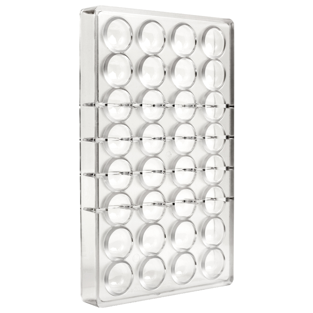 Polycarbonate Chocolate Mold Dome 29mm Diameter, 32 Cavities image 2