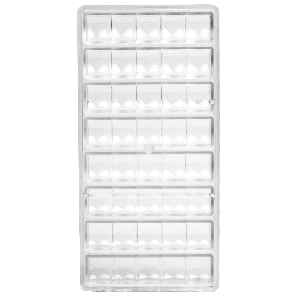 Chocolate World Polycarbonate Bar Square Sphere Chocolate Mold, 8 Cavities image 1
