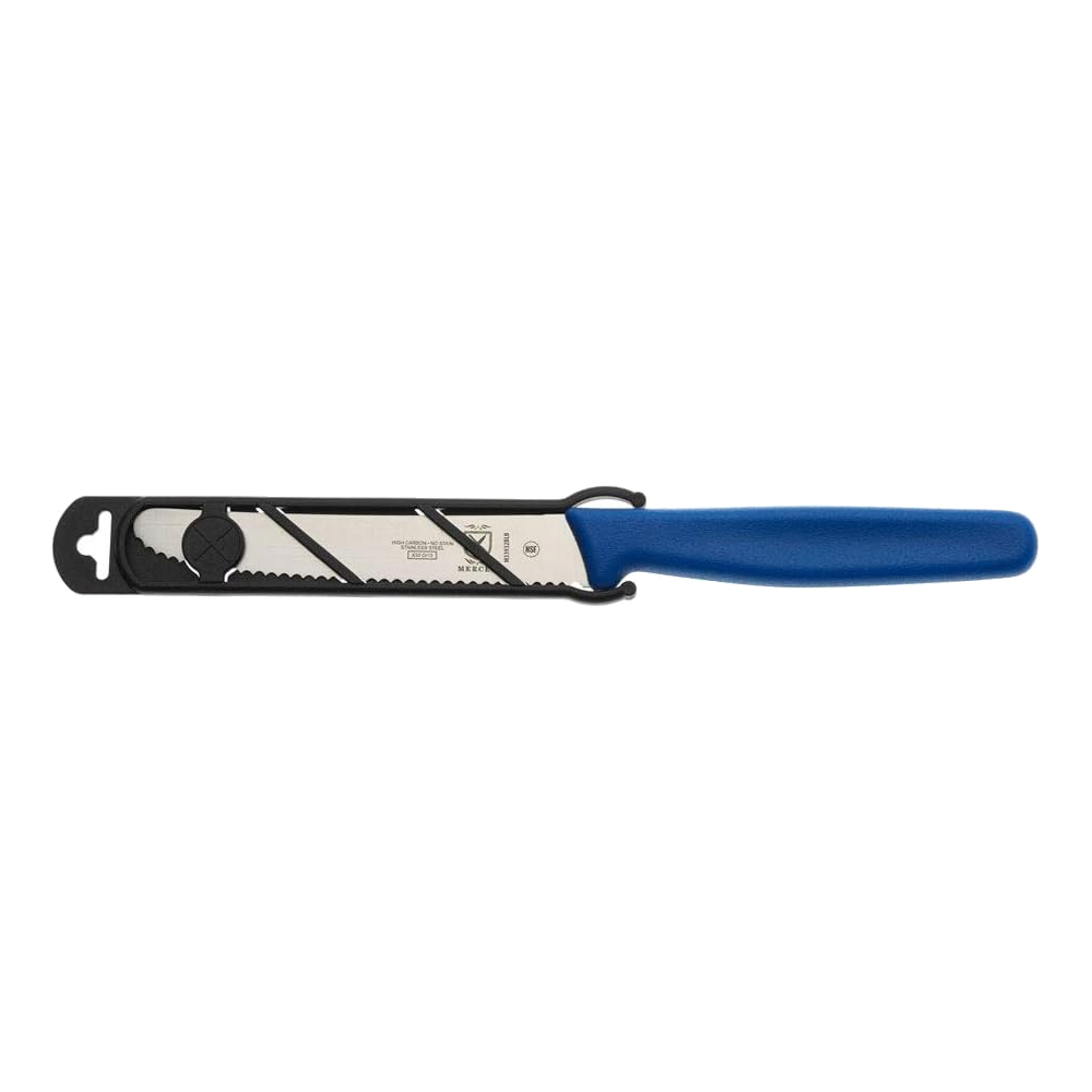 Mercer Culinary Serrated Bar Knife, Blue Handle, 4-1/3" Blade image 1