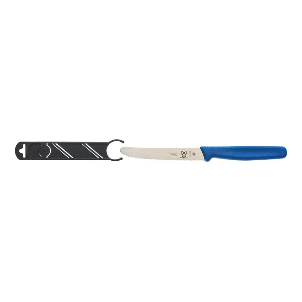 Mercer Culinary Serrated Bar Knife, Blue Handle, 4-1/3" Blade image 2
