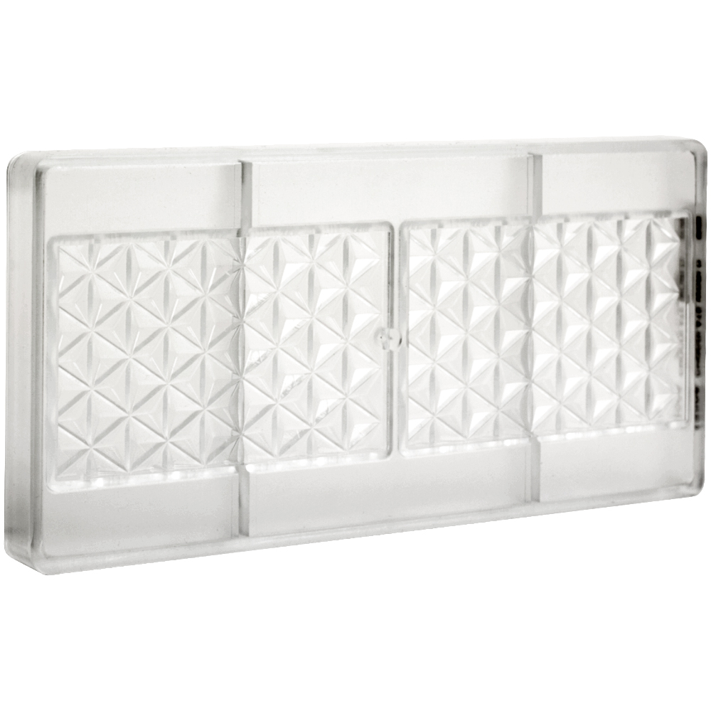 Chocolate World Polycarbonate Pyramid Bar Chocolate Mold, 2 Cavities image 3