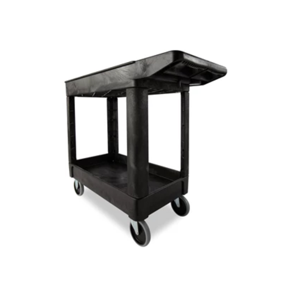 Rubbermaid FG452089BLA Black Heavy Duty Utility Cart, 39"L x 17.9"W x 33.3"H image 1