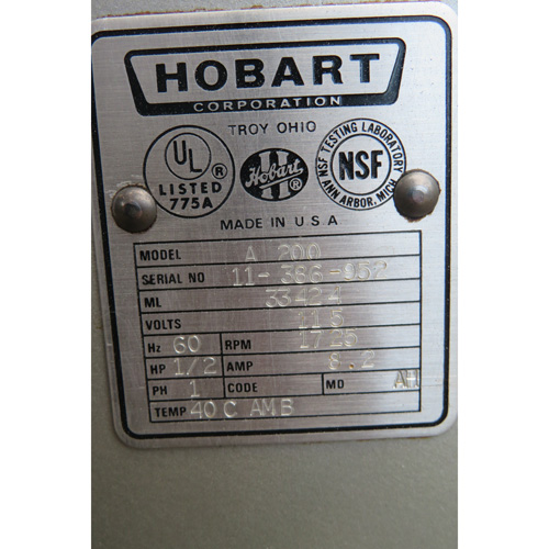 Hobart 20 Quart Mixer A200, Used Great Condition image 3