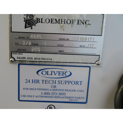 Bloemhof 860L Dough Sheeter & Moulder, Includes 2 Pressure Plates, Used Excellent Condition image 6